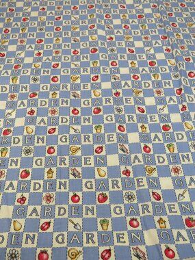 Garden Fabric Blue & White Check 45x61" Fabric Traditions